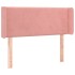 Cabecero con LED de terciopelo rosa 83x16x78/88