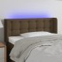 Cabecero con LED de tela marrón oscuro 103x16x78/88