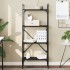 Librería de 4 estantes madera ingeniería negro 56x31,5x138,5