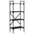 Librería de 4 estantes madera ingeniería negro 56x31,5x138,5