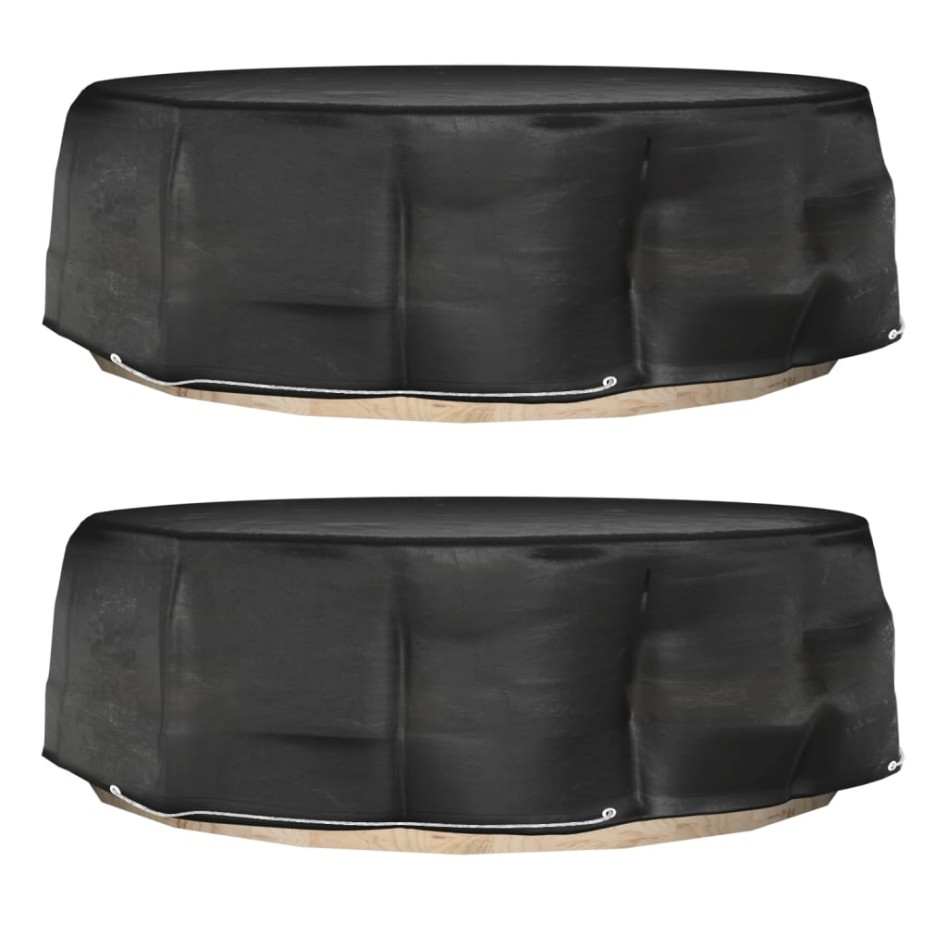 Fundas para muebles de jardín 2 uds 10 ojales redonda