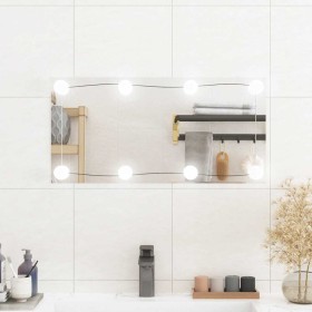 Espejo de pared con luces LED vidrio rectangular 30x60