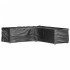 Fundas muebles jardín forma de L 2 uds 16 ojales 250x250x70