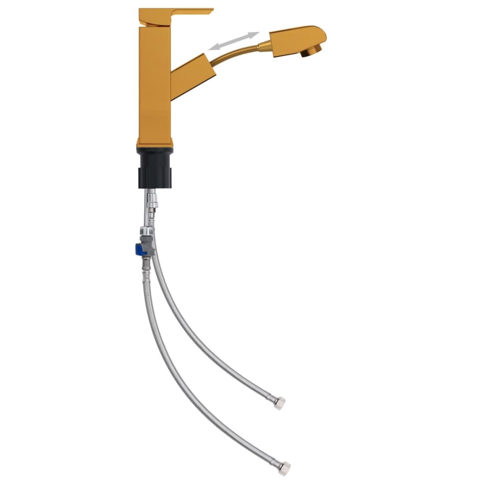 Grifo de lavabo de baño con función extraíble negro 157x172