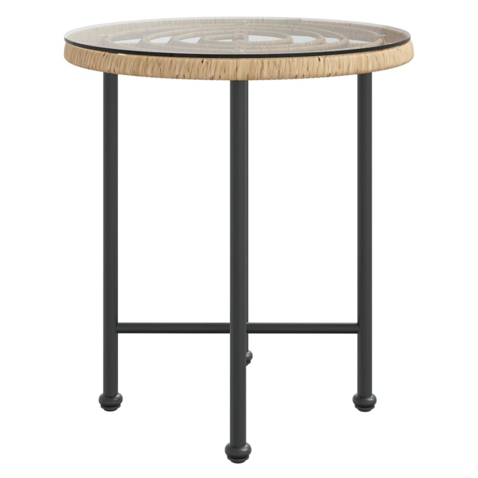 Mesa de comedor de vidrio templado y acero 50