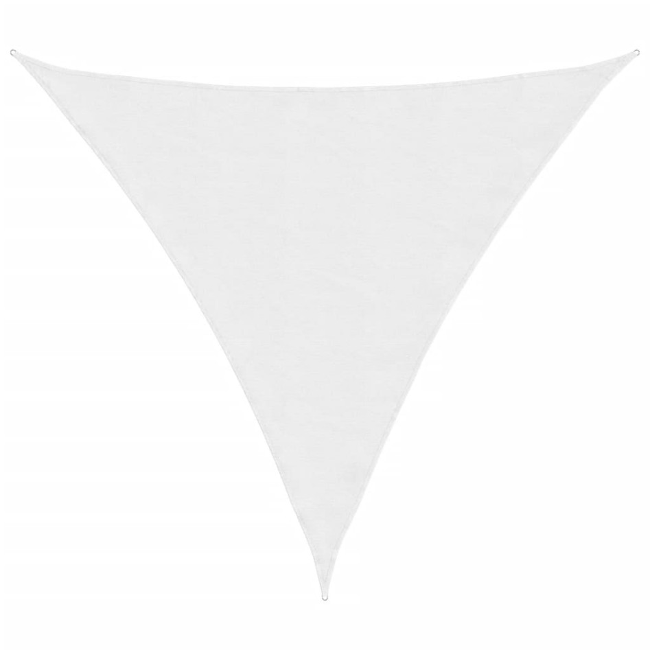 Toldo de vela triangular tela Oxford blanco 3,6x3,6x3,6