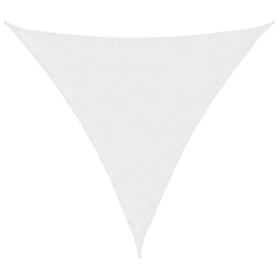 Toldo de vela triangular tela Oxford blanco 4,5x4,5x4,5