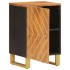 Mueble de baño madera maciza mango marrón y negro 38x33,5x58