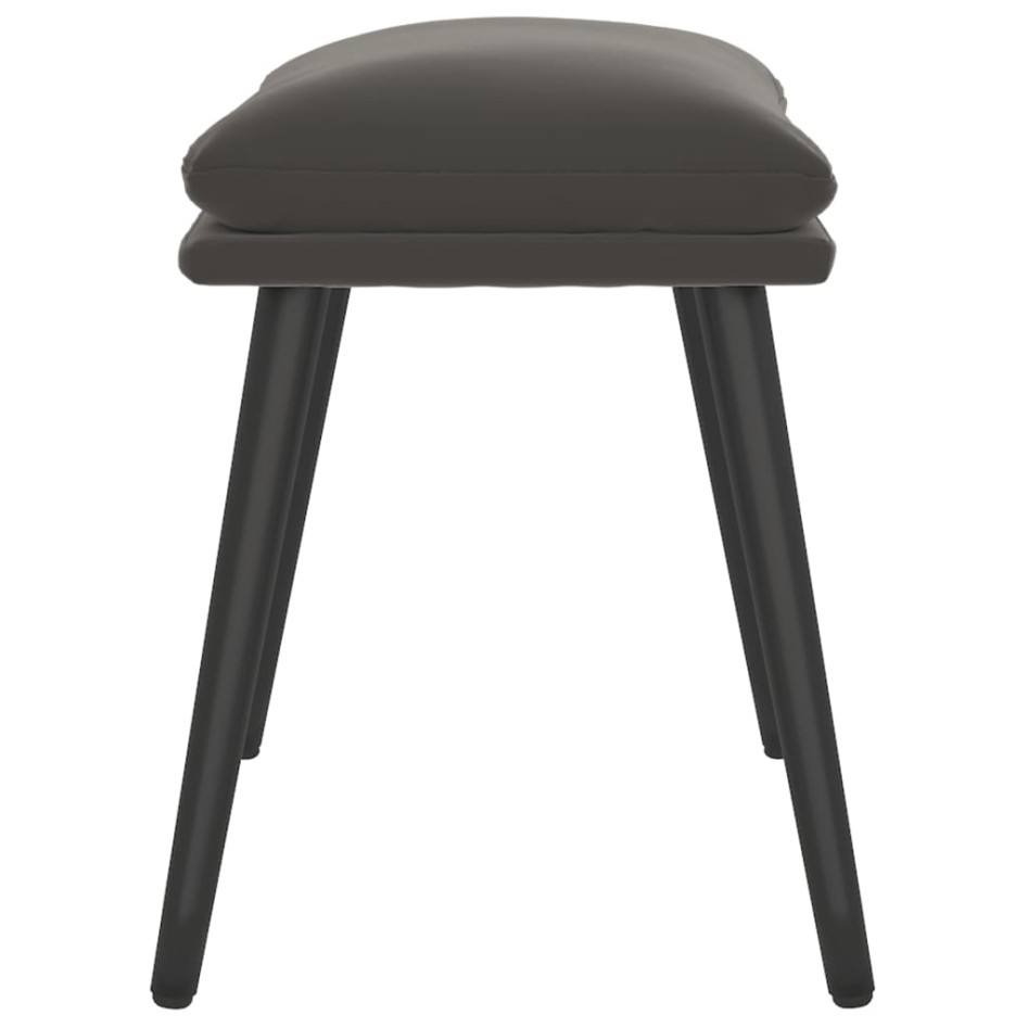 Reposapiés de terciopelo gris oscuro 45x29,5x35