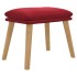 Reposapiés de terciopelo rojo vino tinto 45x29,5x35