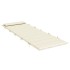 Cojín de tumbona de tela Oxford color crema 180x60x3