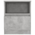 Mesita de noche madera ingeniería gris hormigón 40x40x50