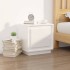 Mesita de noche madera contrachapada blanco brillo 44x35x45
