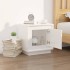 Mesita de noche madera contrachapada blanco brillo 44x35x45