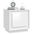Mesita de noche madera contrachapada blanco brillo 44x35x45