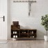 Mueble zapatero madera contrachapada roble ahumado 102x36x60
