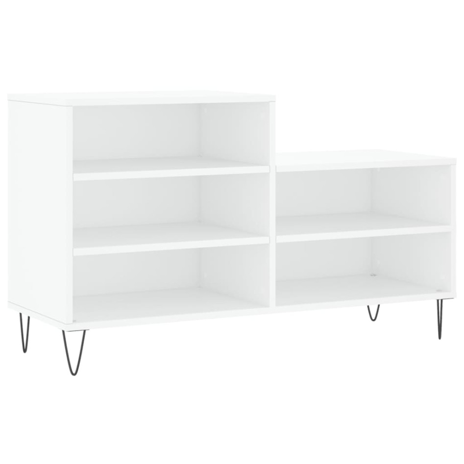 Mueble zapatero madera contrachapada blanco 102x36x60