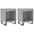 Mesita de noche 2 uds madera ingeniería gris Sonoma 40x35x50