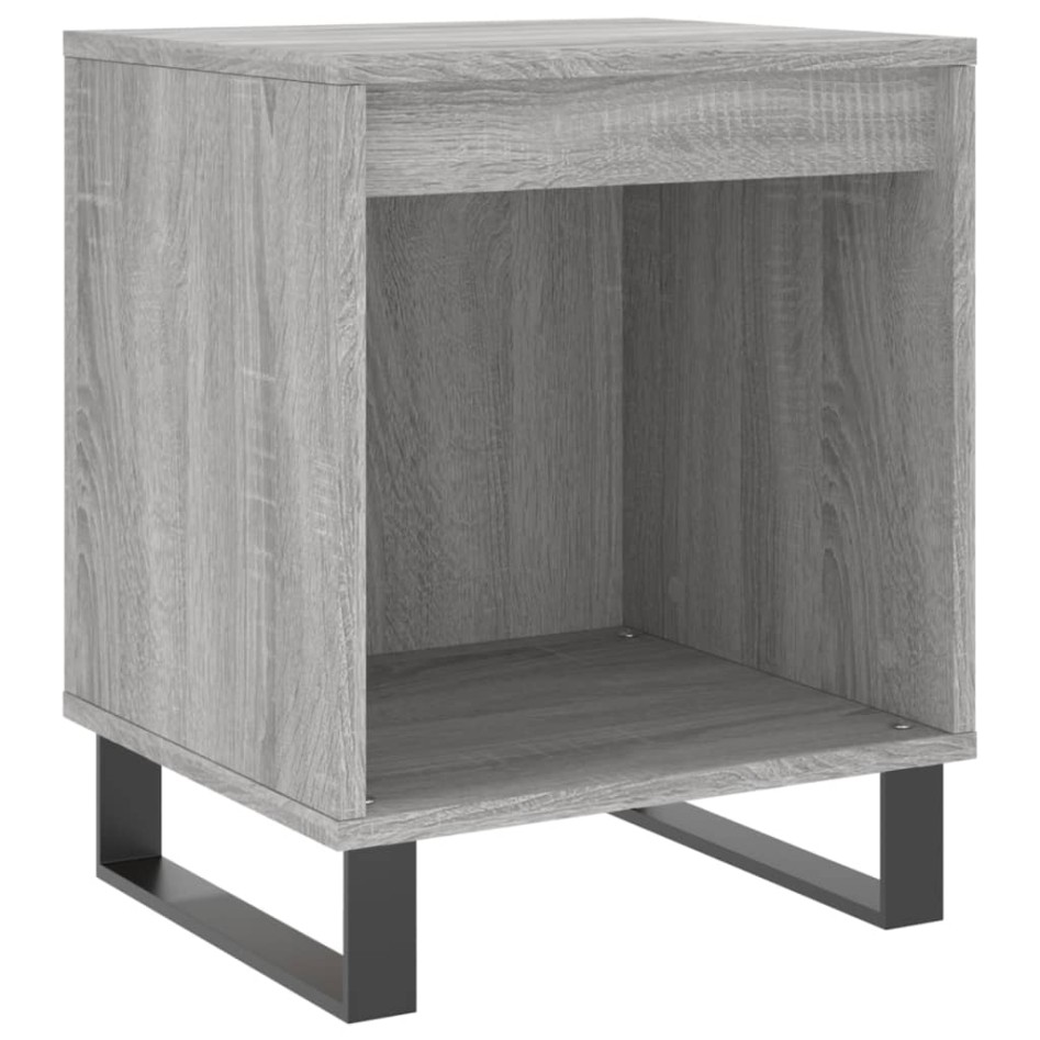 Mesita de noche 2 uds madera ingeniería gris Sonoma 40x35x50