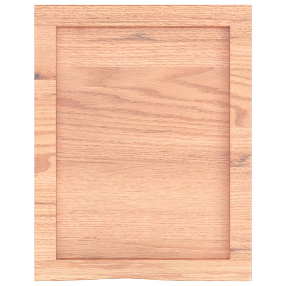 Encimera baño madera maciza tratada marrón claro 40x50x(2-4)