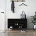 Mueble zapatero madera contrachapada negro 102x36x60