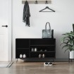 Mueble zapatero madera contrachapada negro 102x36x60 cm