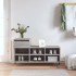 Mueble zapatero madera contrachapada gris Sonoma 102x36x60