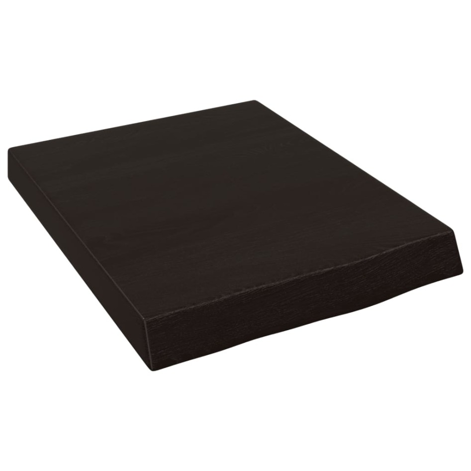 Encimera de baño madera tratada marrón oscuro 40x50x(2-6)
