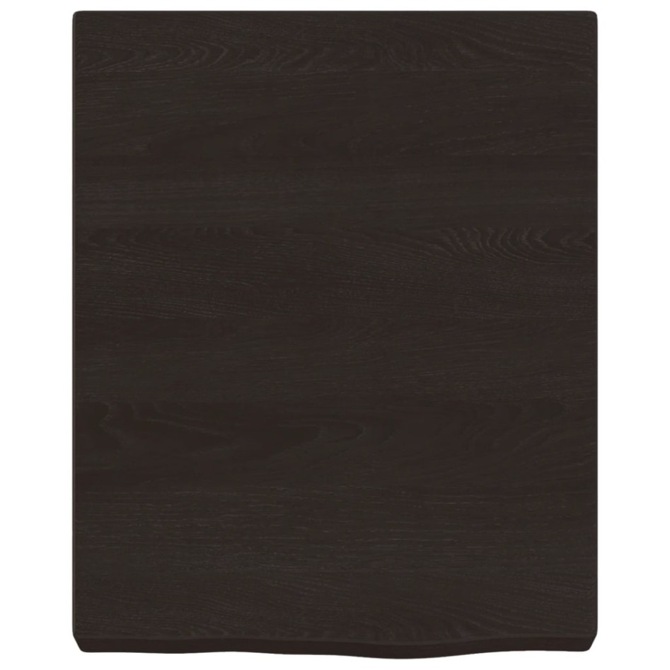 Encimera de baño madera tratada marrón oscuro 40x50x(2-6)