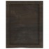 Encimera de baño madera tratada marrón oscuro 40x50x(2-6)