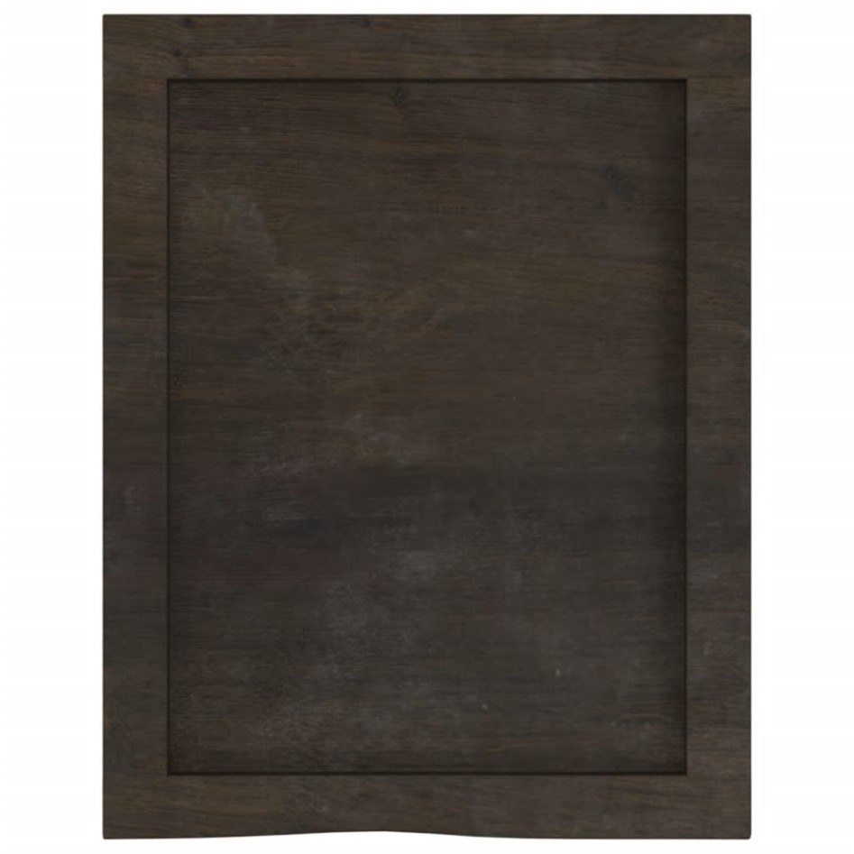 Encimera de baño madera tratada marrón oscuro 40x50x(2-6)