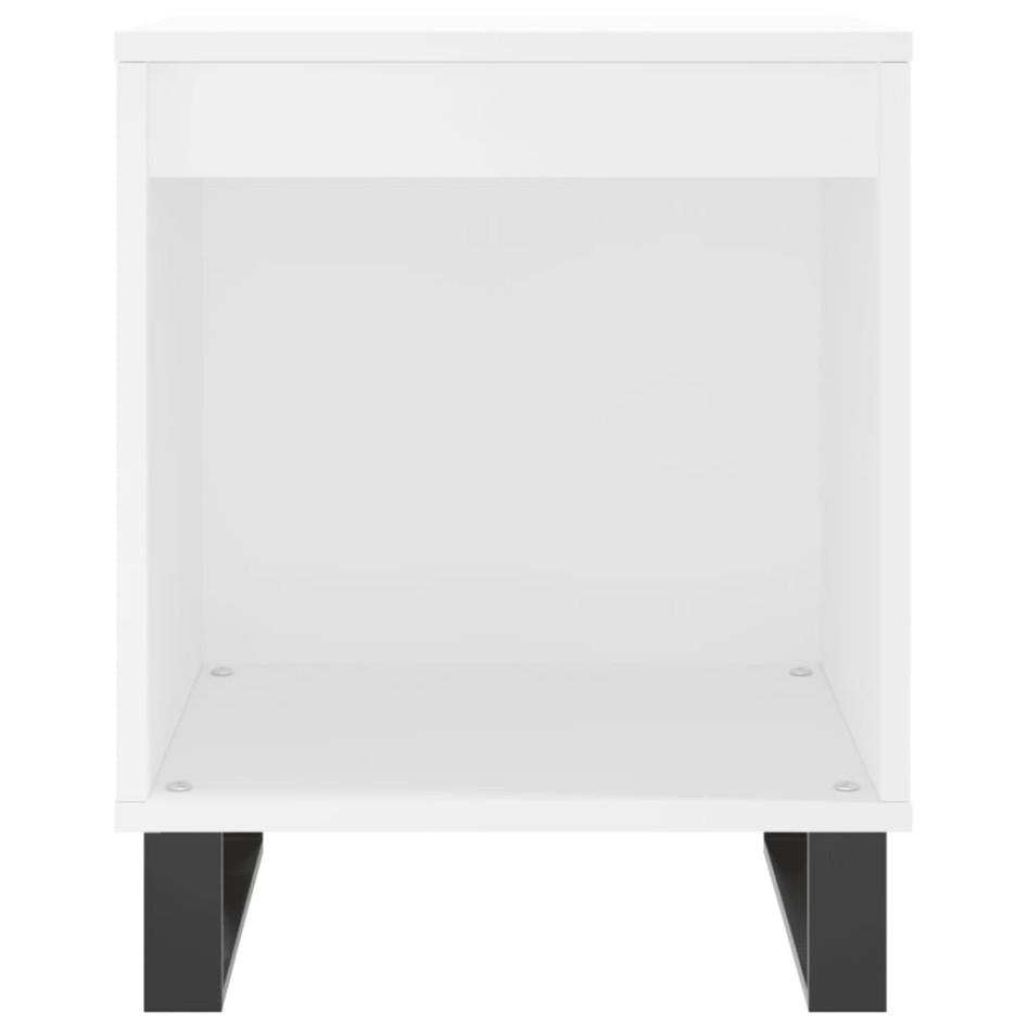 Mesita de noche madera contrachapada blanco 40x35x50