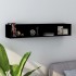 Estante de pared para CD contrachapada negro 100x18x18