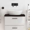 Encimera de baño madera tratada marrón oscuro 60x30x(2-4) cm