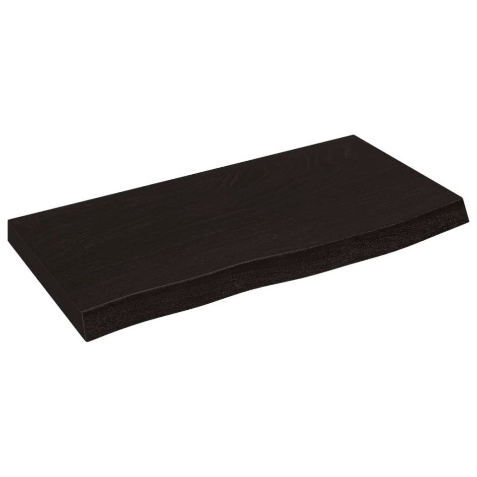 Encimera de baño madera tratada marrón oscuro 60x30x(2-4)
