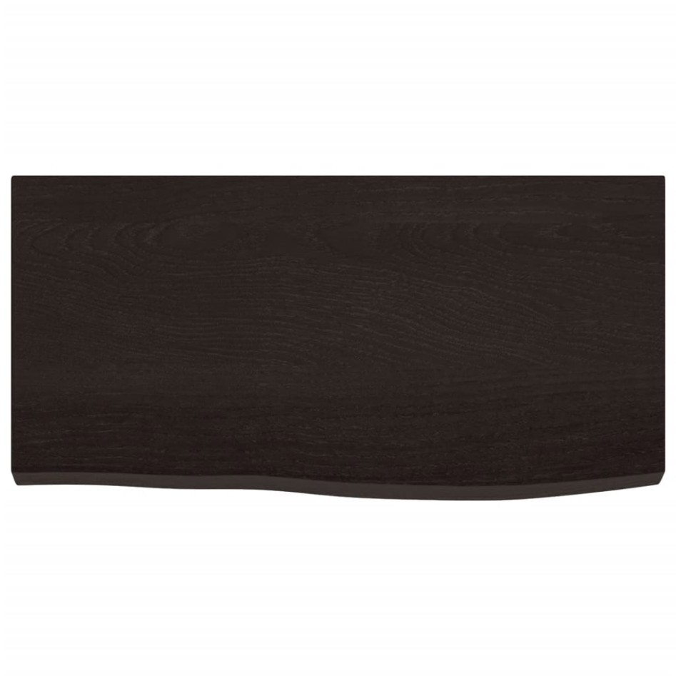 Encimera de baño madera tratada marrón oscuro 60x30x(2-4)