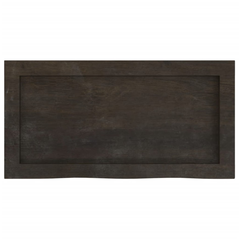 Encimera de baño madera tratada marrón oscuro 60x30x(2-4)