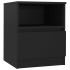 Mesita de noche madera contrachapada negro 40x40x50