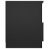 Mesita de noche madera contrachapada negro 40x40x50