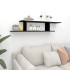 Estante de pared para TV madera contrachapada negro