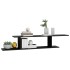 Estante de pared para TV madera contrachapada negro