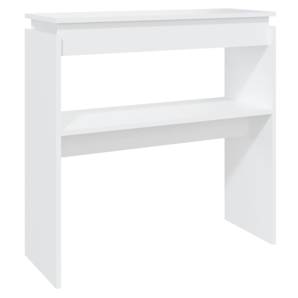 Mesa consola madera de ingeniería blanca 80x30x80