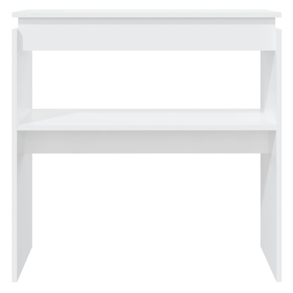 Mesa consola madera de ingeniería blanca 80x30x80