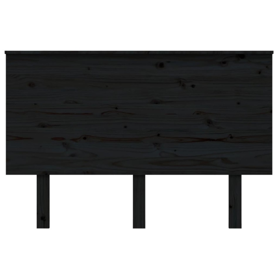 Cabecero de cama madera maciza de pino negro 124x6x82,5