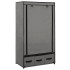 Armario de tela gris 87x49x159