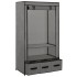 Armario de tela gris 87x49x159