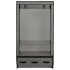 Armario de tela gris 87x49x159