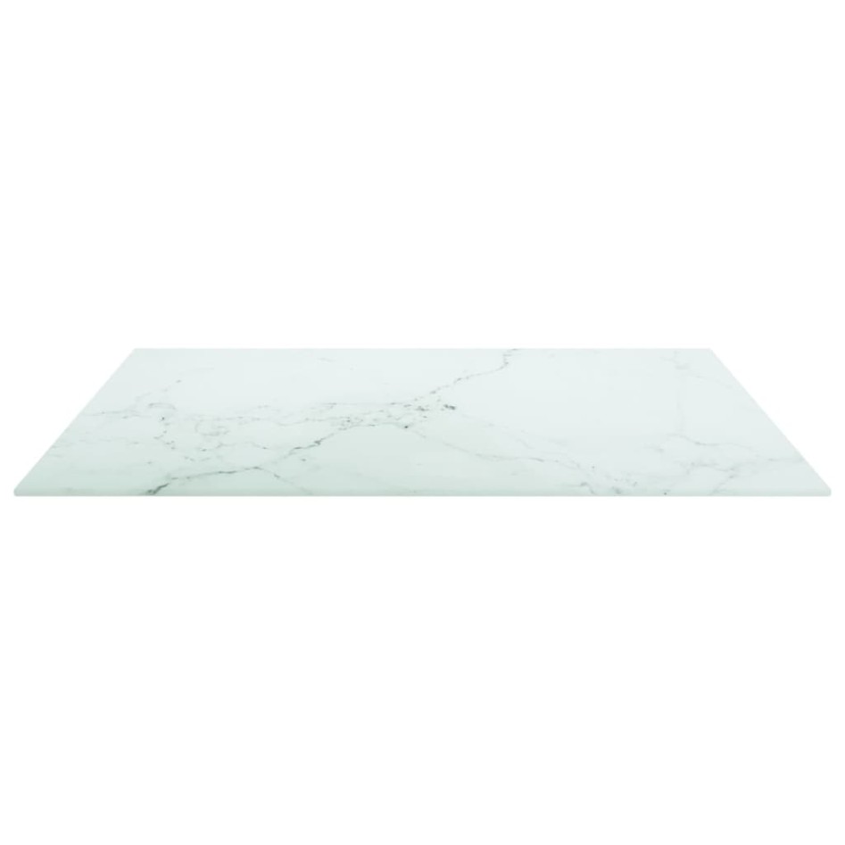 Tablero mesa diseño mármol vidrio templado blanco 70x70 cm 6