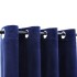 Cortinas opacas anillas 2 pzas terciopelo azul oscuro