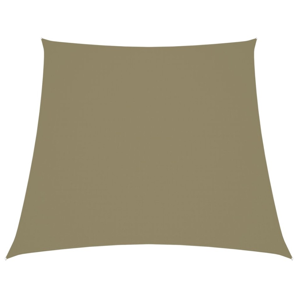 Toldo de vela trapezoidal tela oxford beige 3/4x3
